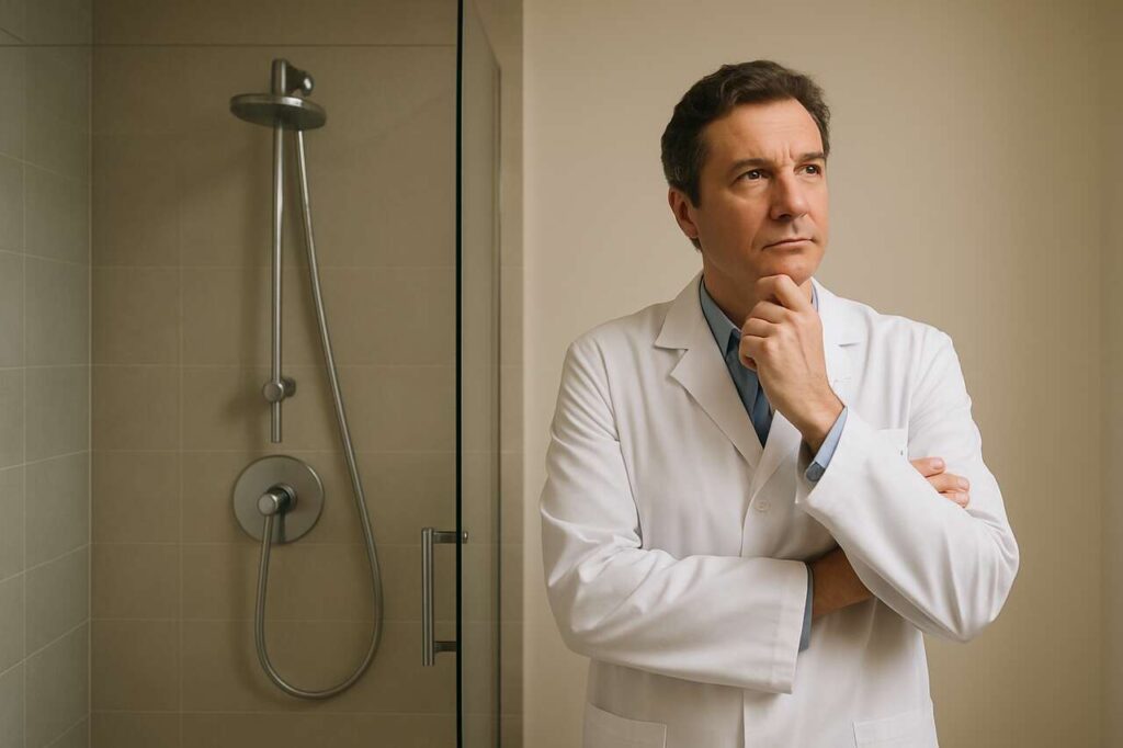 Waarom dermatologen de douchekraan vaker dichtdraaien